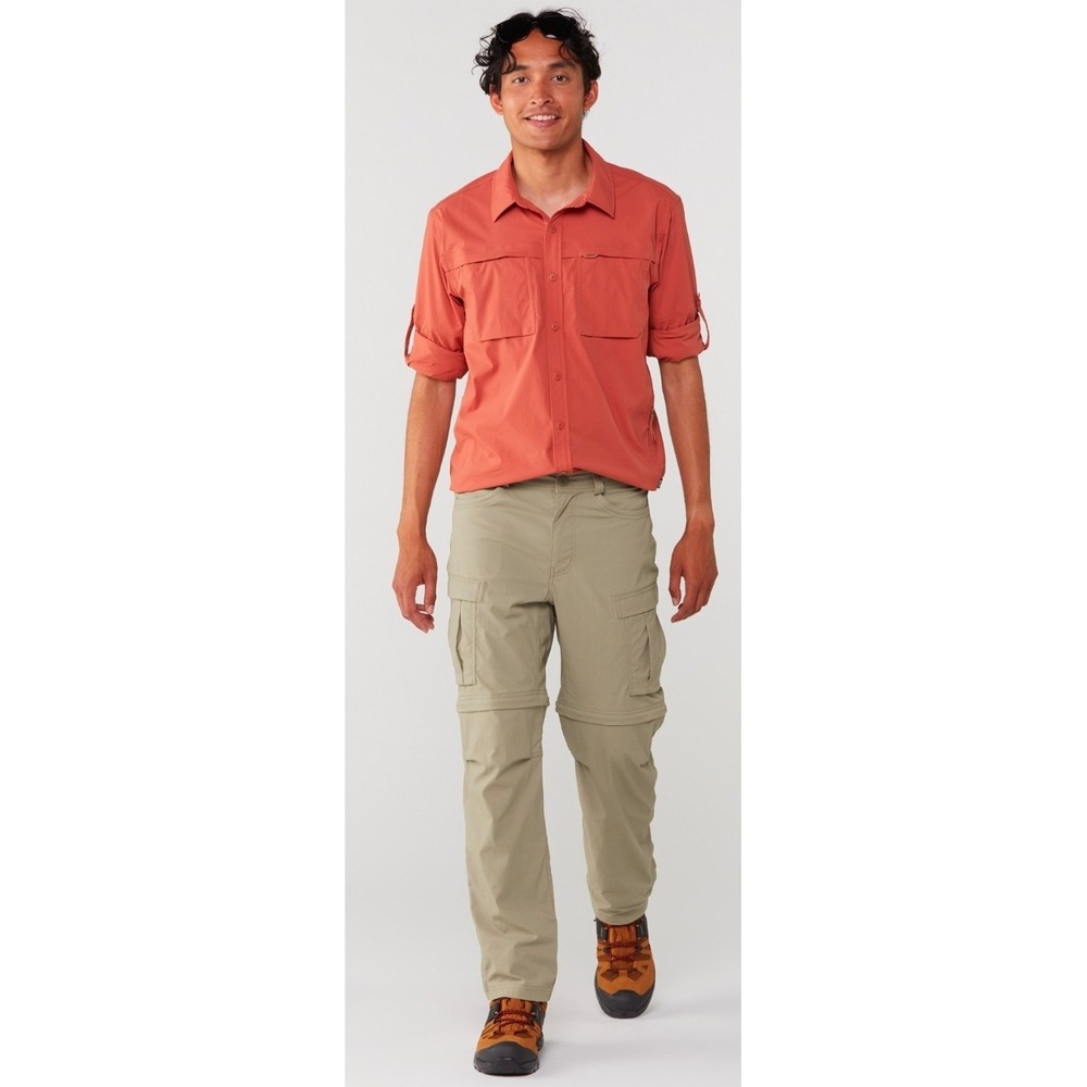 REI Co-op Mens Cargo Hiking Pants 36x32 Khaki Outdoor Utility Trail Pants